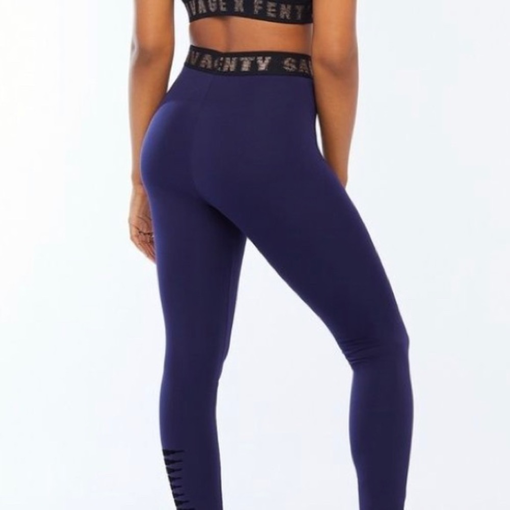 Navy SavageXFenty leggings (Small) NWOT